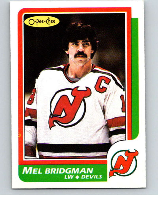 1986-87 O-Pee-Chee #136 Mel Bridgman  New Jersey Devils  V63494 Image 1