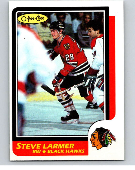 1986-87 O-Pee-Chee #139 Steve Larmer  Chicago Blackhawks  V63501 Image 1