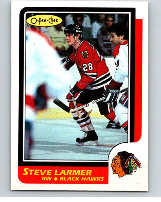 1986-87 O-Pee-Chee #139 Steve Larmer  Chicago Blackhawks  V63502 Image 1