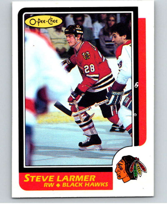 1986-87 O-Pee-Chee #139 Steve Larmer  Chicago Blackhawks  V63504 Image 1