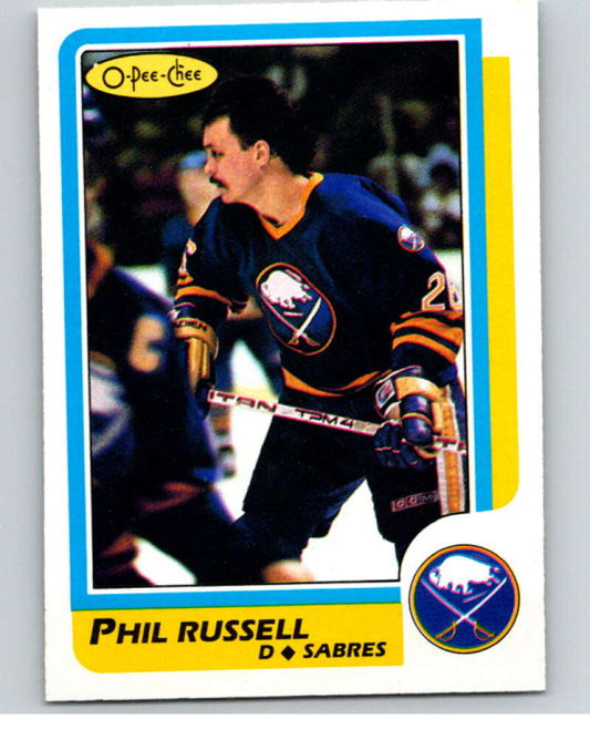 1986-87 O-Pee-Chee #142 Phil Russell  Buffalo Sabres  V63509 Image 1