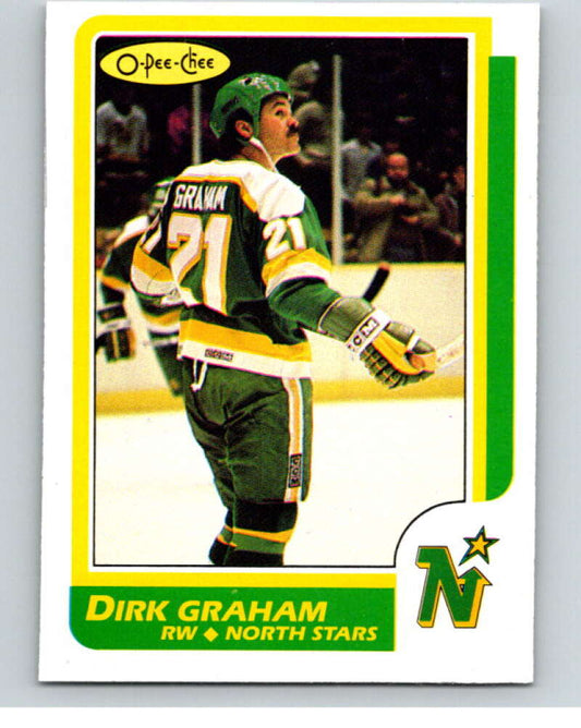 1986-87 O-Pee-Chee #143 Dirk Graham  RC Rookie North Stars  V63510 Image 1