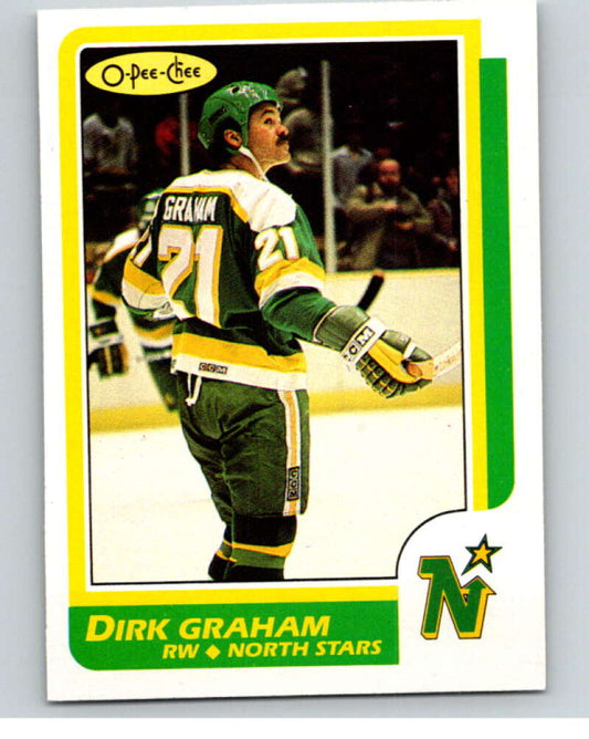 1986-87 O-Pee-Chee #143 Dirk Graham  RC Rookie North Stars  V63511 Image 1