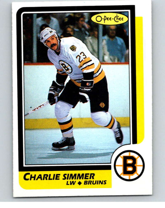 1986-87 O-Pee-Chee #145 Charlie Simmer  Boston Bruins  V63514 Image 1