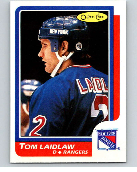 1986-87 O-Pee-Chee #147 Tom Laidlaw  New York Rangers  V63516 Image 1