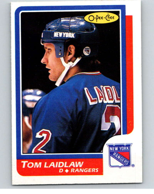 1986-87 O-Pee-Chee #147 Tom Laidlaw  New York Rangers  V63517 Image 1