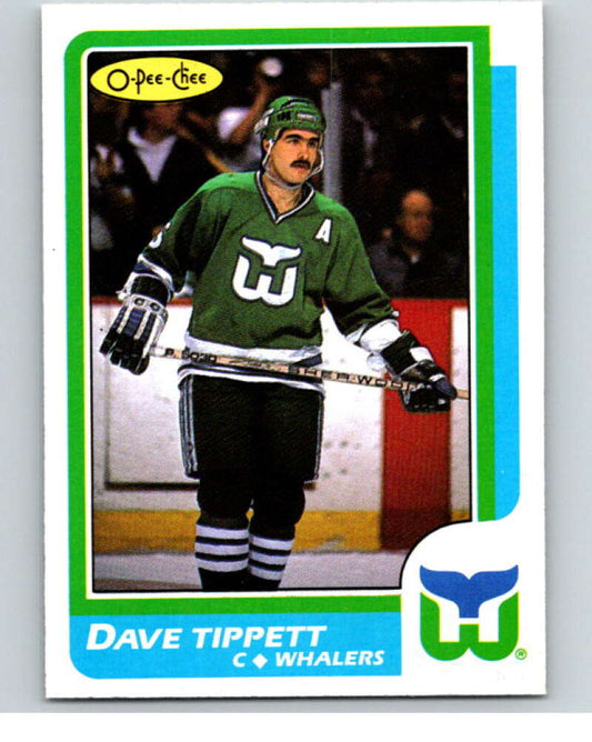 1986-87 O-Pee-Chee #148 Dave Tippett  RC Rookie Hartford Whalers  V63518 Image 1