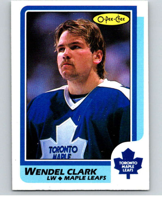 1986-87 O-Pee-Chee #149 Wendel Clark  RC Rookie Toronto Maple Leafs  V63519 Image 1