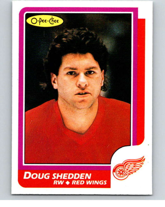1986-87 O-Pee-Chee #153 Doug Shedden  Detroit Red Wings  V63527 Image 1