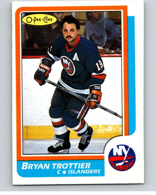 1986-87 O-Pee-Chee #155 Bryan Trottier  New York Islanders  V63529 Image 1