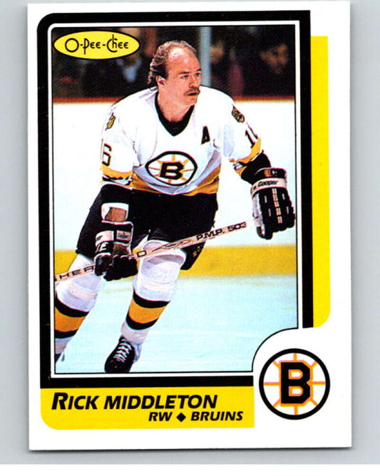 1986-87 O-Pee-Chee #157 Rick Middleton  Boston Bruins  V63533 Image 1