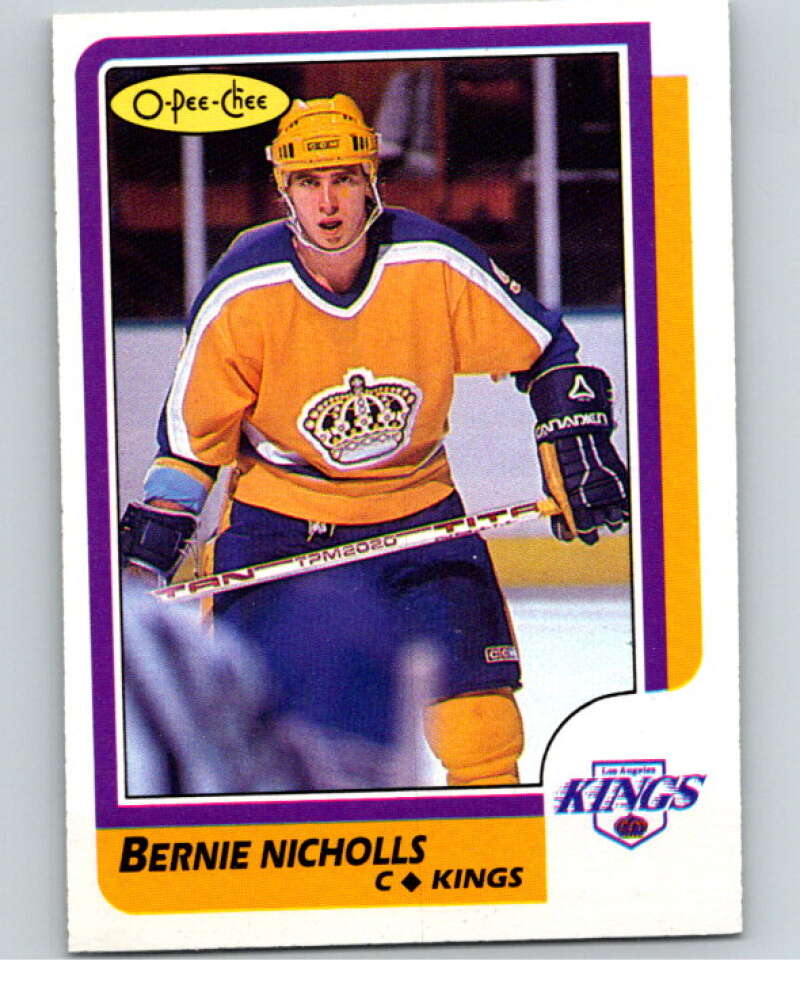 1986-87 O-Pee-Chee #159 Bernie Nicholls  Los Angeles Kings  V63539 Image 1