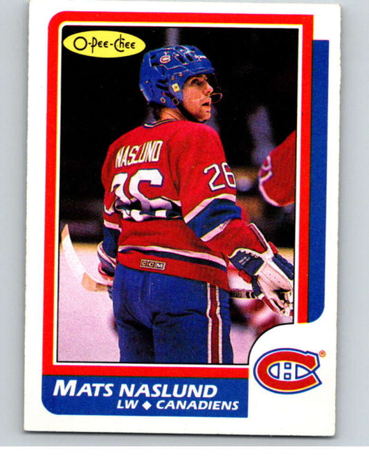 1986-87 O-Pee-Chee #161 Mats Naslund  Montreal Canadiens  V63541 Image 1