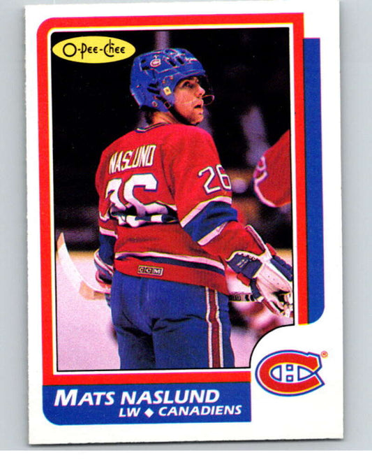 1986-87 O-Pee-Chee #161 Mats Naslund  Montreal Canadiens  V63542 Image 1