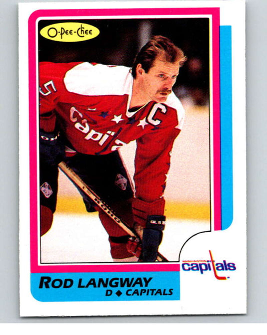 1986-87 O-Pee-Chee #164 Rod Langway  Washington Capitals  V63546 Image 1