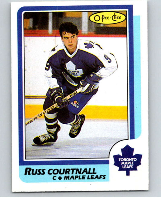1986-87 O-Pee-Chee #174 Russ Courtnall  RC Rookie Maple Leafs  V63563 Image 1