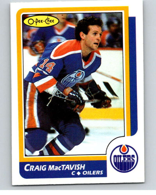 1986-87 O-Pee-Chee #178 Craig MacTavish  RC Rookie Edmonton Oilers  V63568 Image 1