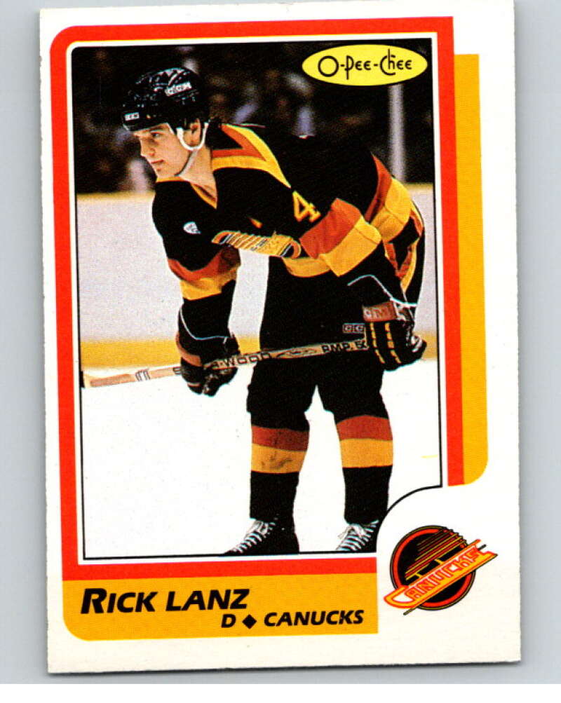 1986-87 O-Pee-Chee #179 Rick Lanz  Vancouver Canucks  V63570 Image 1