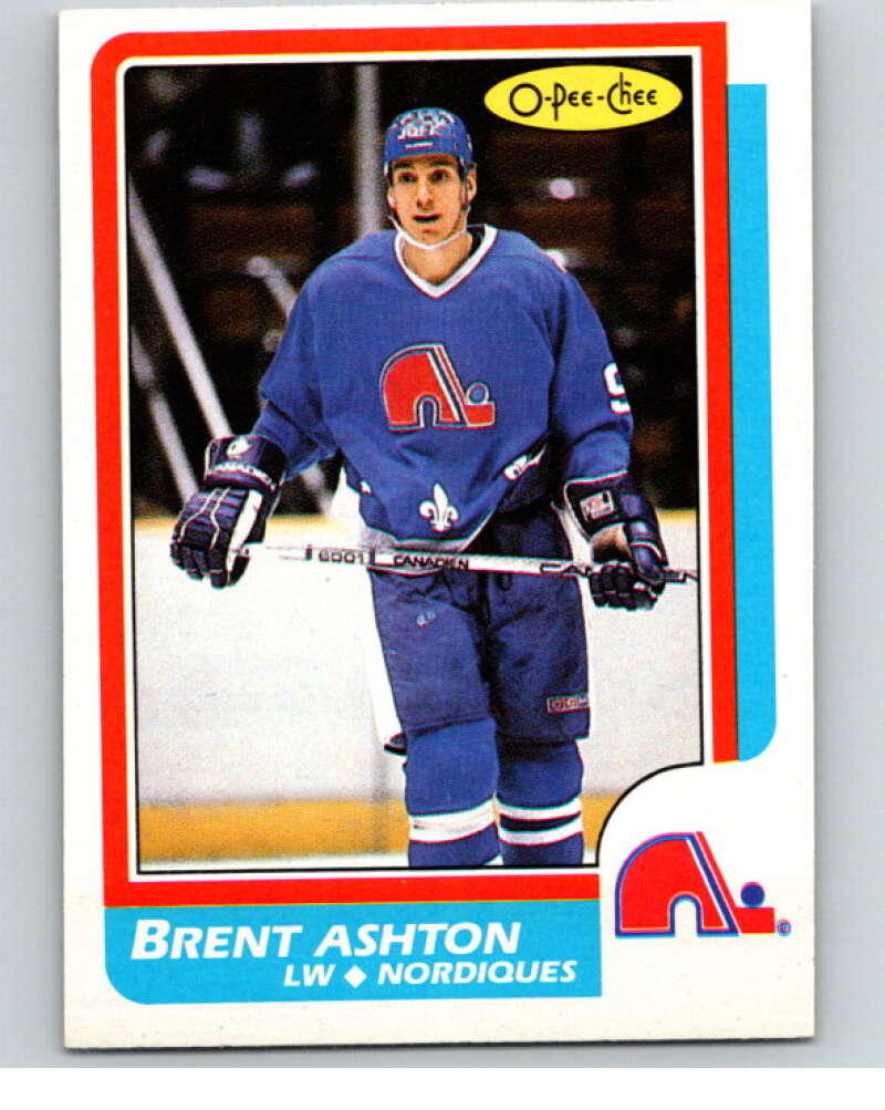 1986-87 O-Pee-Chee #181 Brent Ashton  Quebec Nordiques  V63572 Image 1