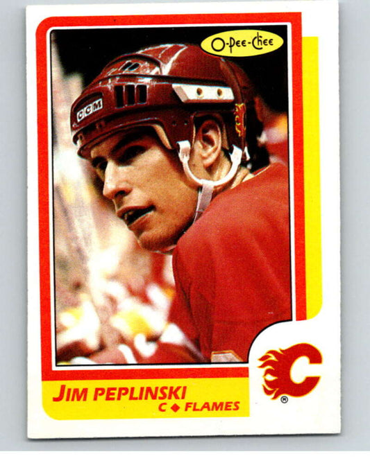 1986-87 O-Pee-Chee #182 Jim Peplinski  Calgary Flames  V63574 Image 1