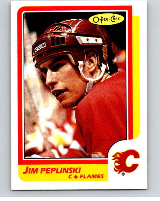 1986-87 O-Pee-Chee #182 Jim Peplinski  Calgary Flames  V63575 Image 1