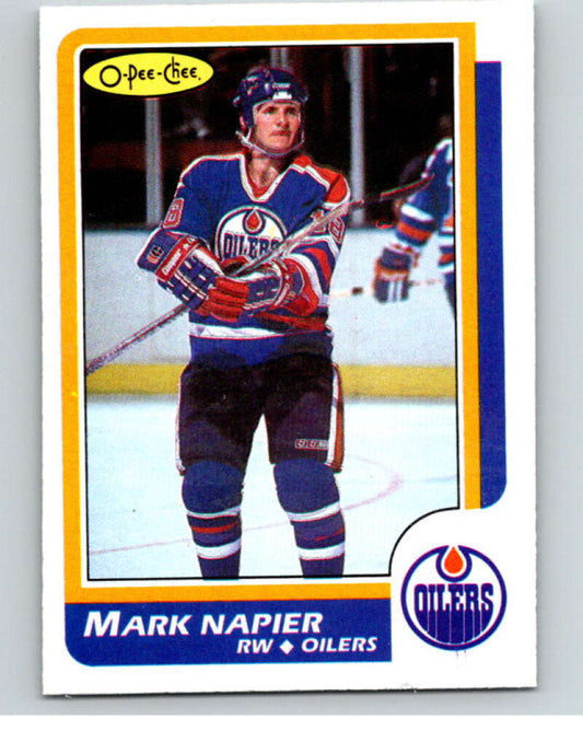 1986-87 O-Pee-Chee #183 Mark Napier  Edmonton Oilers  V63578 Image 1