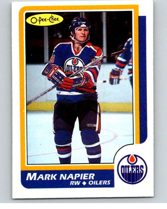 1986-87 O-Pee-Chee #183 Mark Napier  Edmonton Oilers  V63580 Image 1