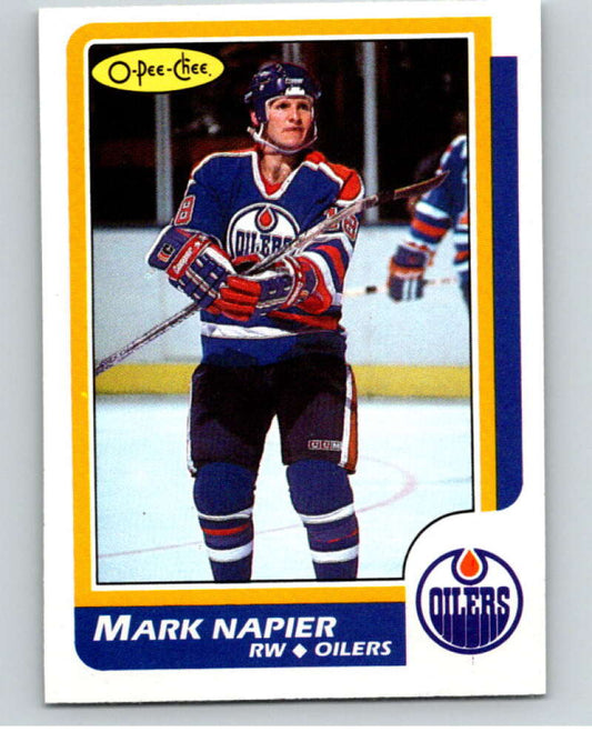 1986-87 O-Pee-Chee #183 Mark Napier  Edmonton Oilers  V63581 Image 1