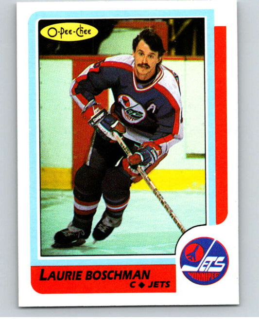 1986-87 O-Pee-Chee #184 Laurie Boschman  Winnipeg Jets  V63582 Image 1
