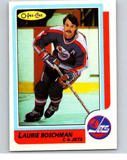 1986-87 O-Pee-Chee #184 Laurie Boschman  Winnipeg Jets  V63584 Image 1