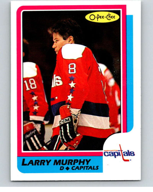 1986-87 O-Pee-Chee #185 Larry Murphy  Washington Capitals  V63585 Image 1
