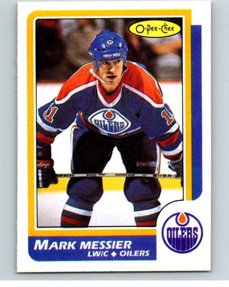 1986-87 O-Pee-Chee #186 Mark Messier  Edmonton Oilers  V63587 Image 1