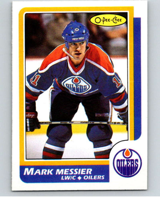 1986-87 O-Pee-Chee #186 Mark Messier  Edmonton Oilers  V63587 Image 1
