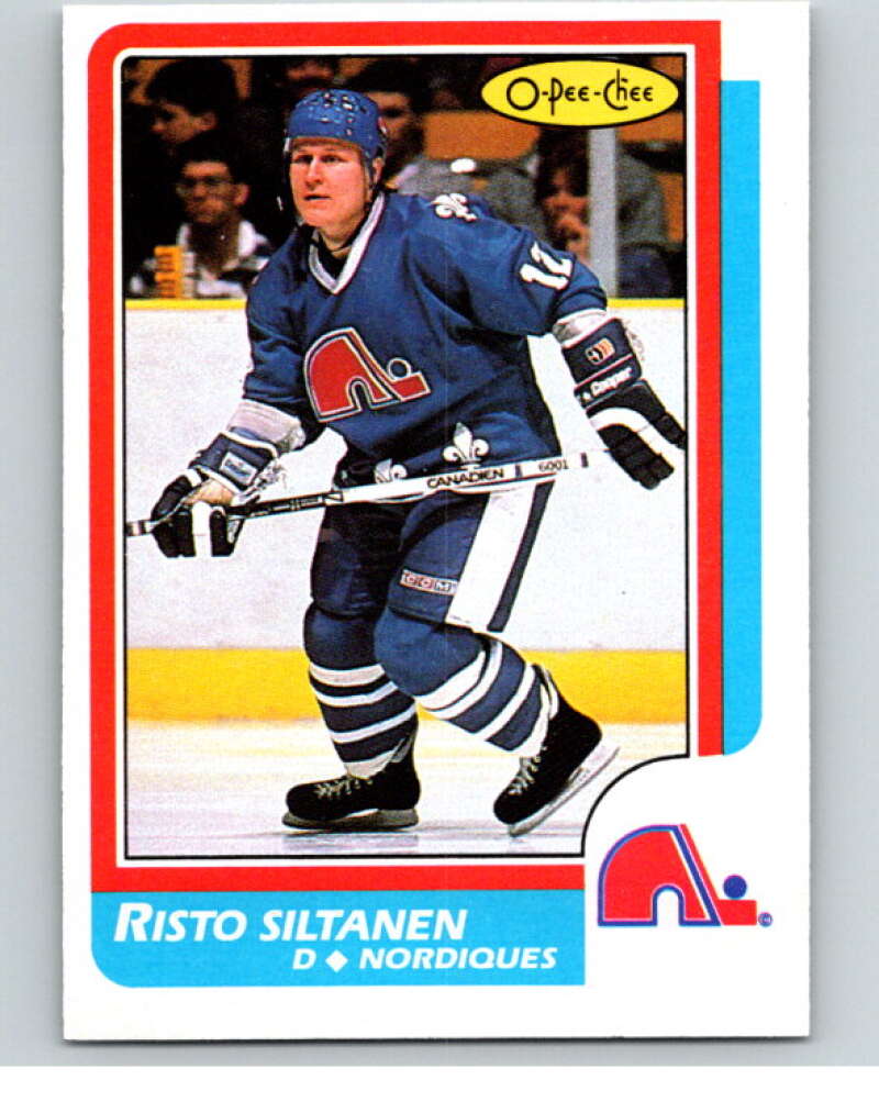 1986-87 O-Pee-Chee #187 Risto Siltanen  Quebec Nordiques  V63588 Image 1