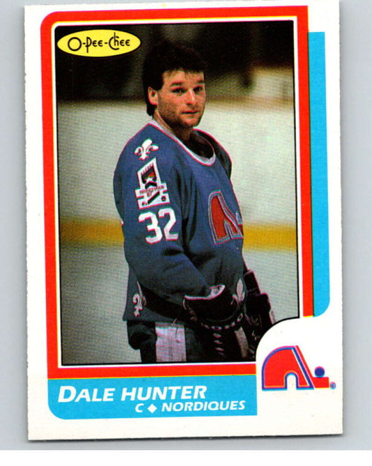 1986-87 O-Pee-Chee #192 Dale Hunter  Quebec Nordiques  V63597 Image 1