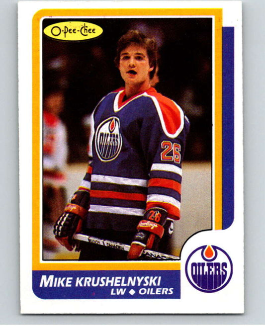 1986-87 O-Pee-Chee #193 Mike Krushelnyski  Edmonton Oilers  V63598 Image 1