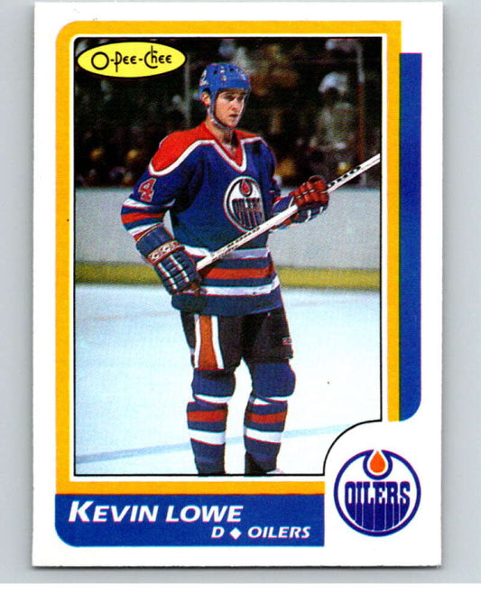 1986-87 O-Pee-Chee #197 Kevin Lowe  Edmonton Oilers  V63607 Image 1