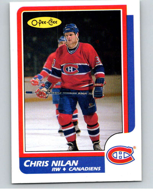 1986-87 O-Pee-Chee #199 Chris Nilan  Montreal Canadiens  V63609 Image 1