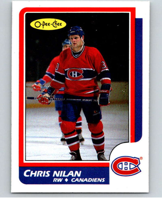 1986-87 O-Pee-Chee #199 Chris Nilan  Montreal Canadiens  V63610 Image 1