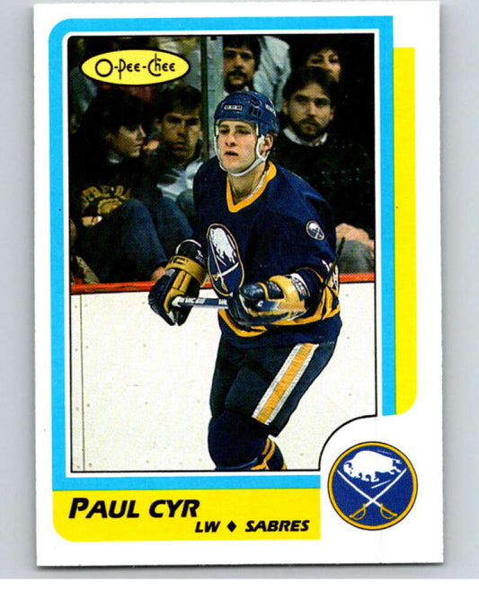 1986-87 O-Pee-Chee #200 Paul Cyr  RC Rookie Buffalo Sabres  V63611 Image 1