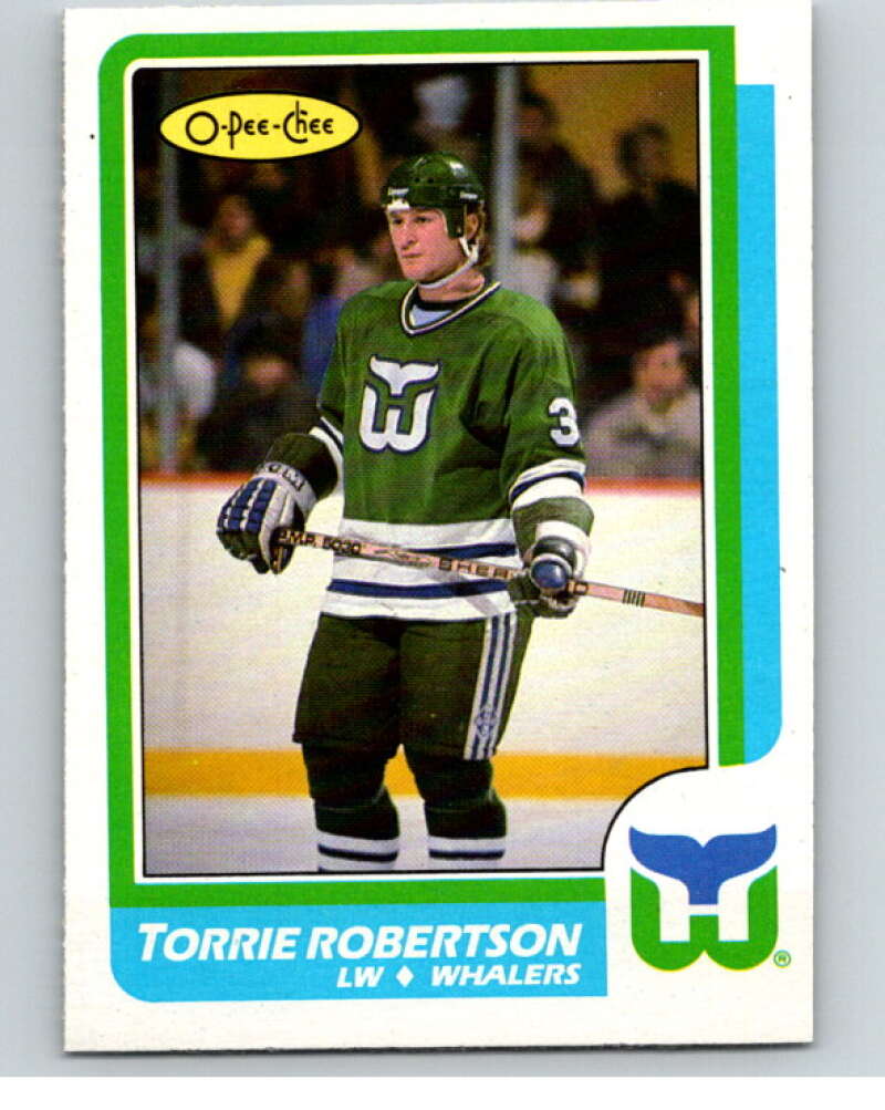 1986-87 O-Pee-Chee #214 Torrie Robertson  Hartford Whalers  V63636 Image 1