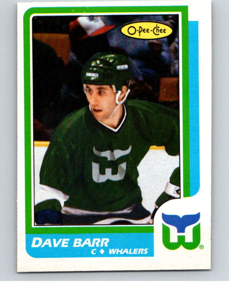 1986-87 O-Pee-Chee #237 Dave Barr  RC Rookie Hartford Whalers  V63688 Image 1