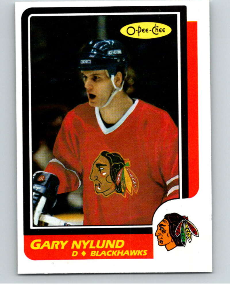 1986-87 O-Pee-Chee #243 Gary Nylund  Chicago Blackhawks  V63695 Image 1