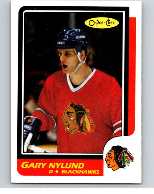 1986-87 O-Pee-Chee #243 Gary Nylund  Chicago Blackhawks  V63697 Image 1