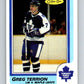 1986-87 O-Pee-Chee #244 Greg Terrion  Toronto Maple Leafs  V63699 Image 1