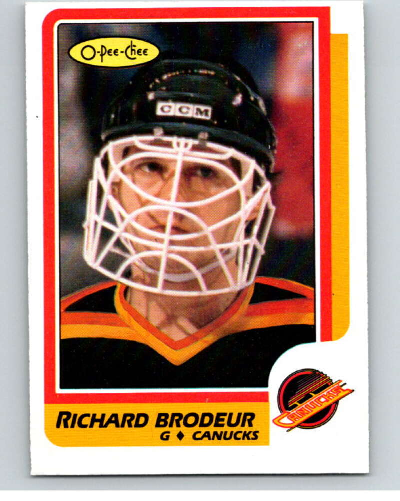 1986-87 O-Pee-Chee #246 Richard Brodeur  Vancouver Canucks  V63701 Image 1