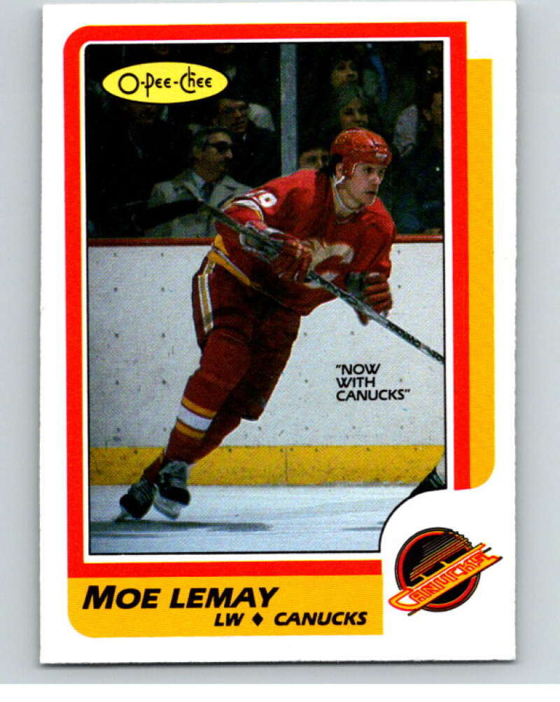 1986-87 O-Pee-Chee #249 Moe Lemay UER  Vancouver Canucks  V63705 Image 1