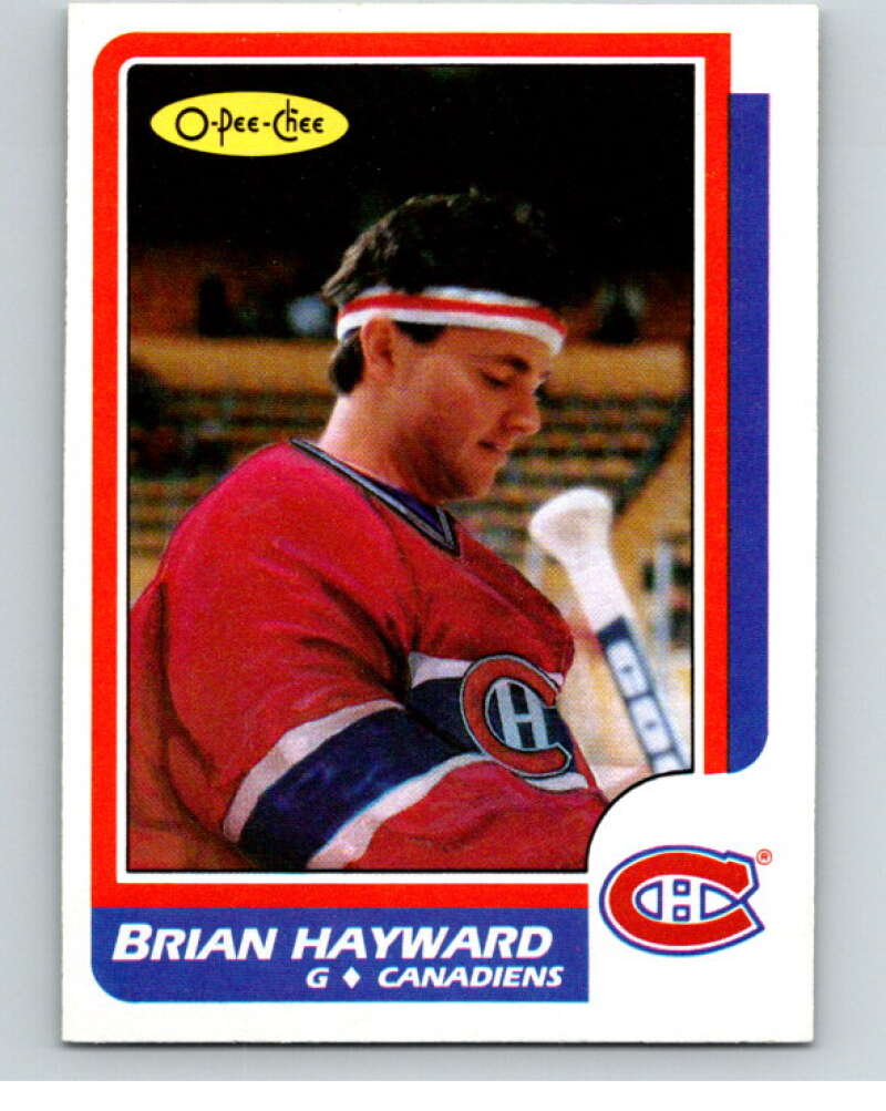 1986-87 O-Pee-Chee #255 Brian Hayward  Montreal Canadiens  V63711 Image 1