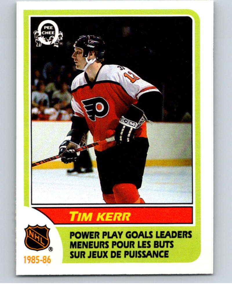 1986-87 O-Pee-Chee #261 Tim Kerr LL  Philadelphia Flyers  V63718 Image 1