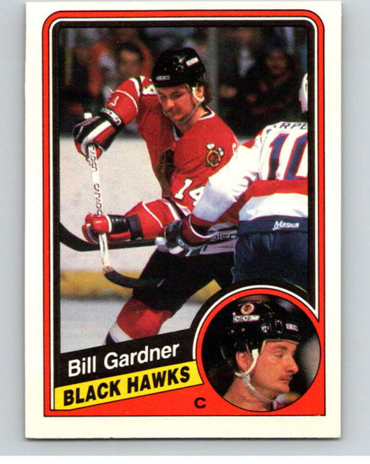 1984-85 O-Pee-Chee #35 Bill Gardner  Chicago Blackhawks  V63830 Image 1